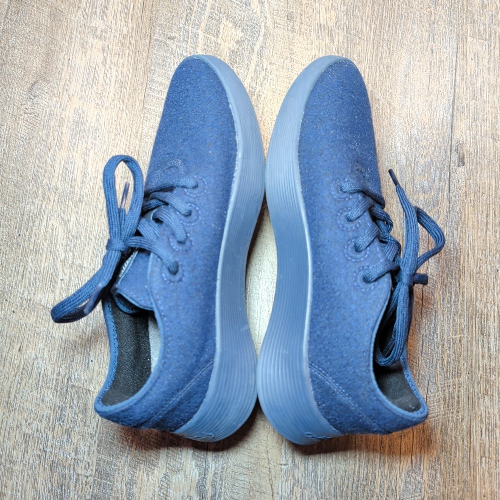 Allbirds Wool Runner 2 WR2 Sneakers All Navy Blue Women's Size 8 Casual Comfort - Picture 9 of 13